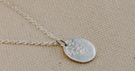 Recycled sterling silver pendant. Fern imprint necklace. Ethical jewellery by Stockholm Rose Designs
