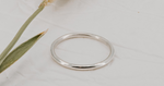 White gold thin round wedding ring. Ethical wedding rings.