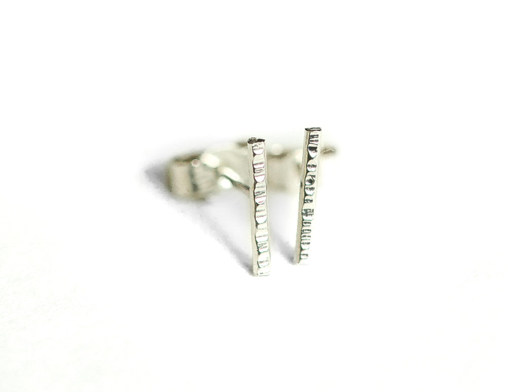 
            
                Load image into Gallery viewer, Hammered Bar Earrings
            
        