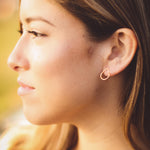 recycled 9ct gold teardrop earrings minimalist