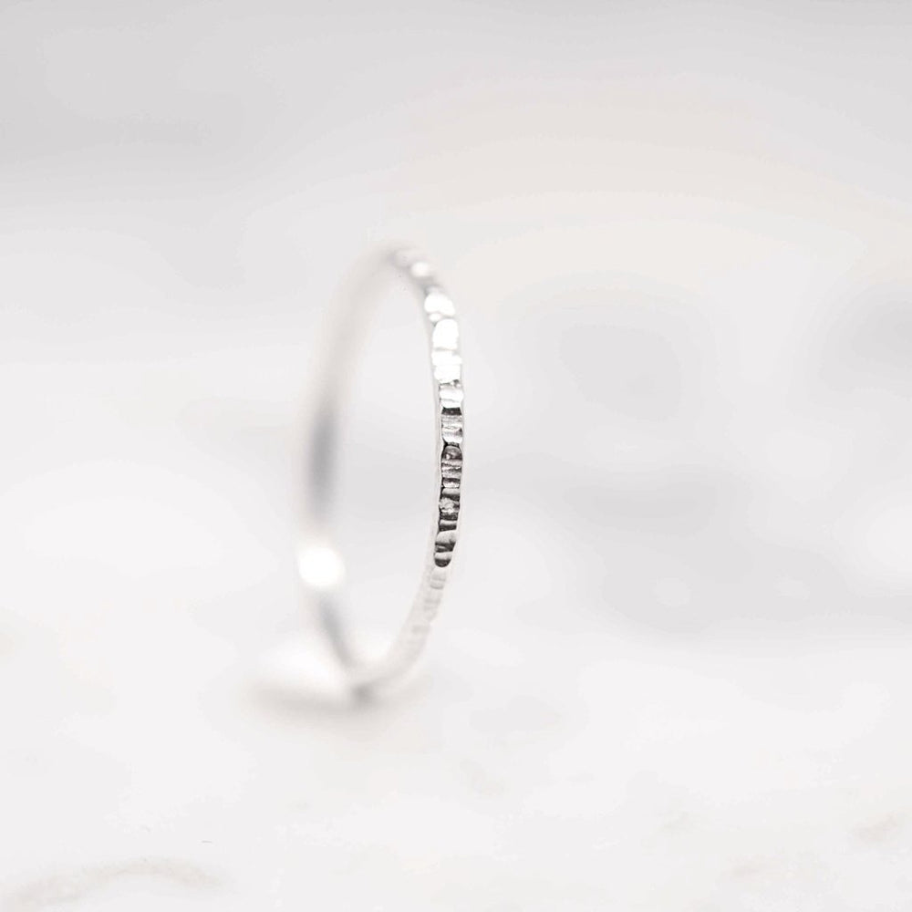 Hammered Stacking Ring - Stockholm Rose Designs - Eco Friendly Jewellery