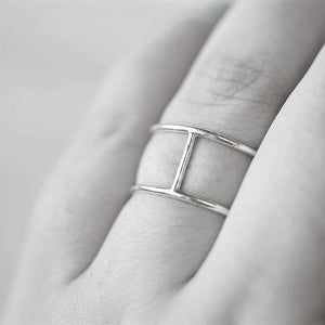 Double Ring (Silver and Gold) - Stockholm Rose Designs - Eco Friendly Jewellery