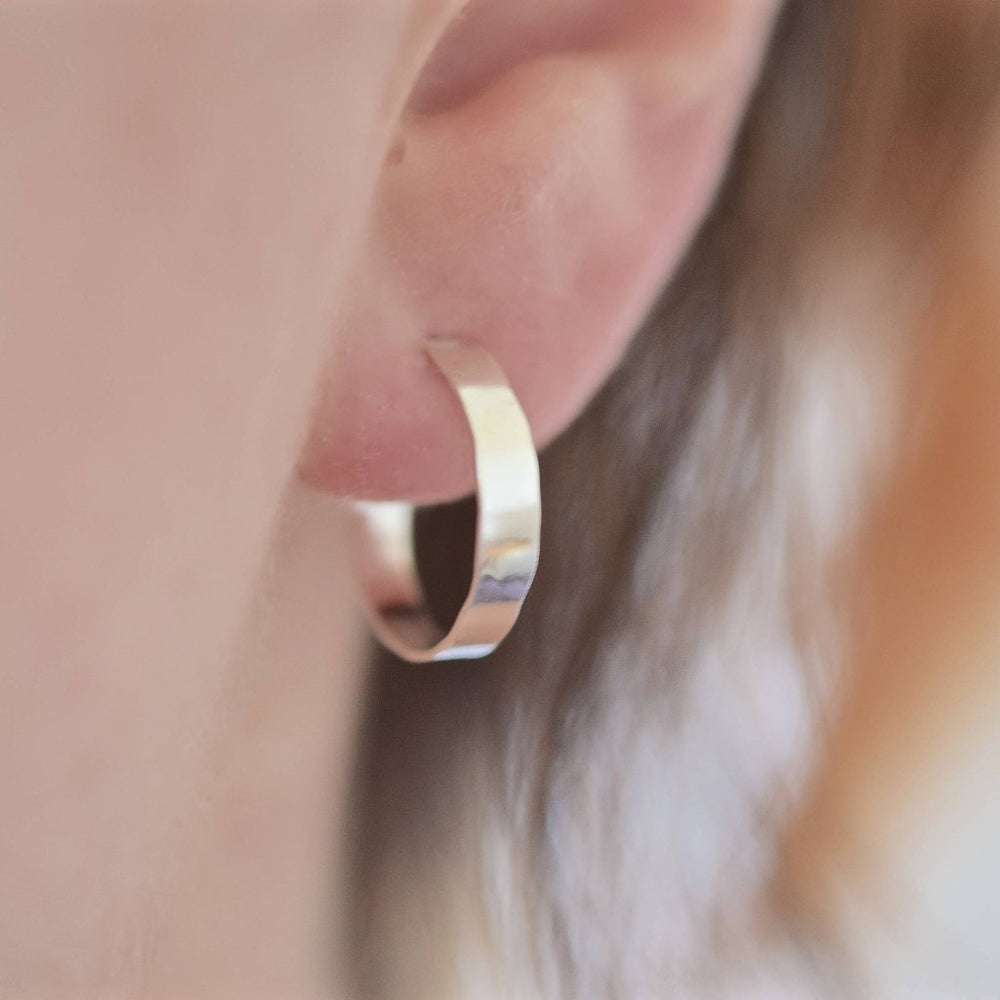 Wide Hoop Earrings - Stockholm Rose Designs - Eco Friendly Jewellery