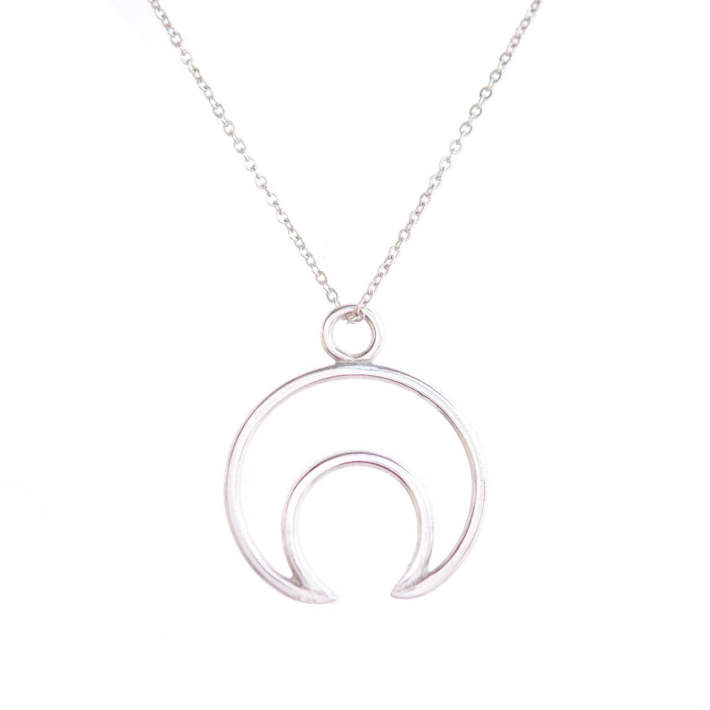 
            
                Load image into Gallery viewer, Crescent Moon Necklace - Stockholm Rose Designs - Eco Friendly Jewellery
            
        
