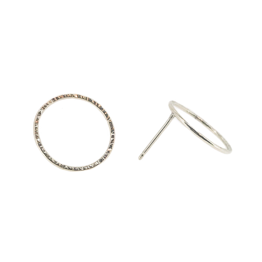 Hammered Circle Studs (Large)