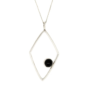 Onyx Diamond-Shaped Necklace