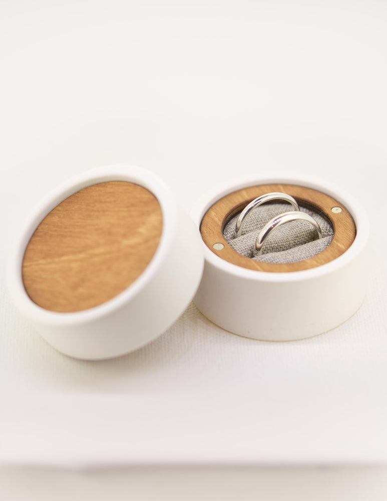Round Wooden Ring Box